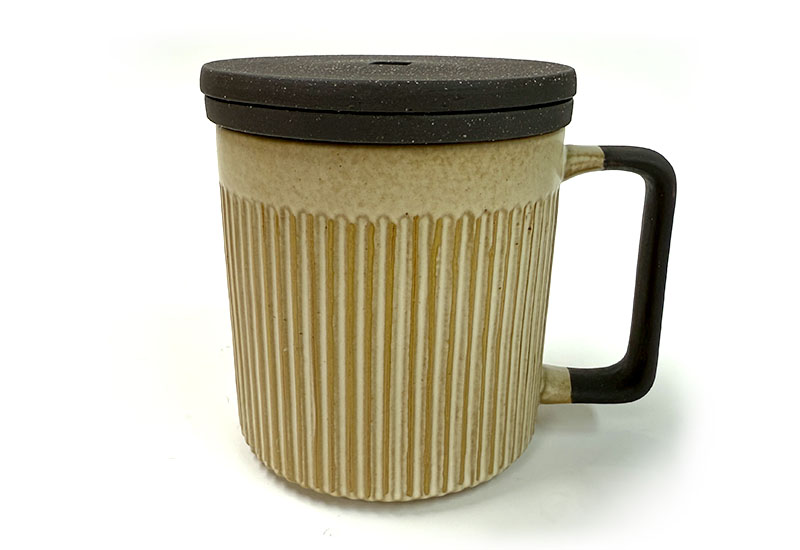 直紋泡茶杯550ml-窯變釉